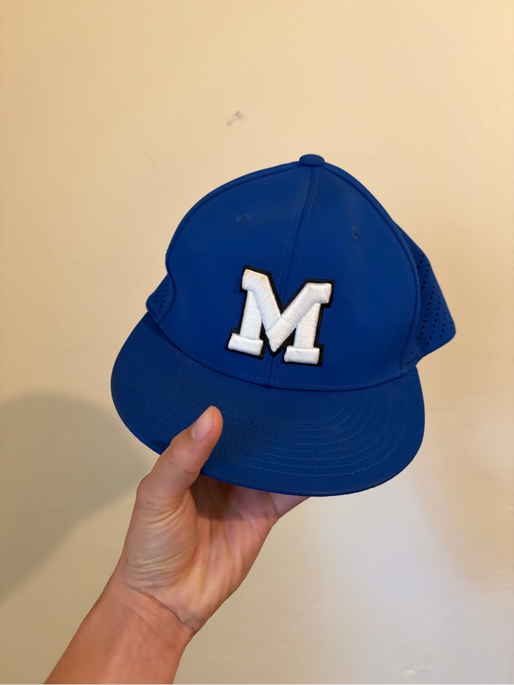 Blue 'M' Embroidered Baseball Cap - Unbranded